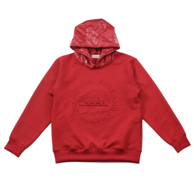 santafe double knit pullover hoodie