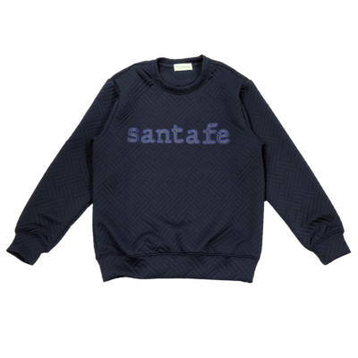 santafe logo applique plaid jacquard sweat
